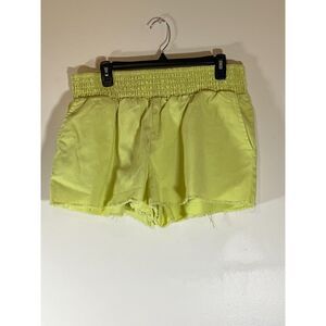 Women's Wild Fable Large Lime Green High-Rise Shorts with Elastic Waist